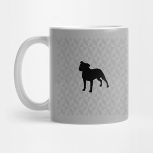 Staffordshire Bull Terrier Dog Lover Gift - Scandi Geometric Silhouette Mug